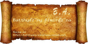 Batthyány Almiréna névjegykártya